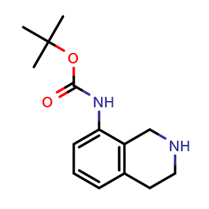 Chemical structure of 1,1-Dimethylethyl N-(1,2,3,4-tetrahydro-8-isoquinolinyl)carbamate , CAS 1540071-42-8, AChemBlock Y224063