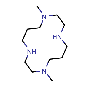 Chemical structure of 1,8-Dimethyl-1,4,8,11-tetraazacyclotetradecane , CAS 214078-92-9, AChemBlock Y224078