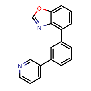 Chemical structure of 4-(3-(Pyridin-3-yl)phenyl)benzo[d]oxazole , AChemBlock Y224079