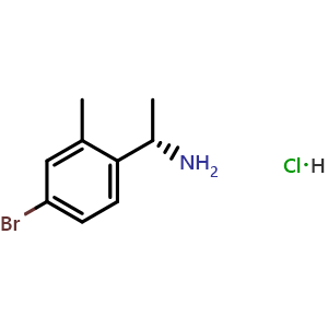 Chemical structure of (S)-1-(4-Bromo-2-methylphenyl)ethanamine hydrochloride , CAS 2225126-63-4, AChemBlock Y224089