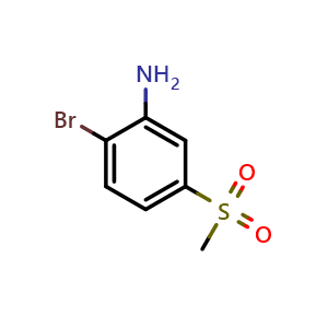 Chemical structure of 2-Bromo-5-(methylsulphonyl)aniline , CAS 942474-24-0, AChemBlock Y224112