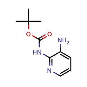 Chemical structure of tert-Butyl (3-aminopyridin-2-yl)carbamate , CAS 108655-56-7, AChemBlock Y224119
