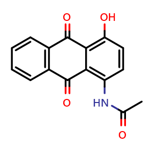 Chemical structure of 1-Acetamido-4-hydroxyanthraquinone , CAS 7323-62-8, AChemBlock Y224134