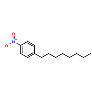 Chemical structure of 1-nitro-4-octylbenzene , CAS 78723-40-7, AChemBlock Y224156