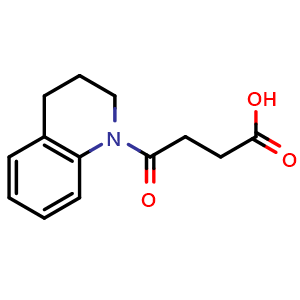 Chemical structure of 4-(3,4-dihydro-2h-quinolin-1-yl)-4-oxo-butyric acid , CAS 349644-03-7, AChemBlock Y224162