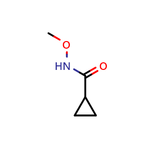 Chemical structure of N-Methoxycyclopropanecarboxamide , CAS 93630-17-2, AChemBlock Y224163