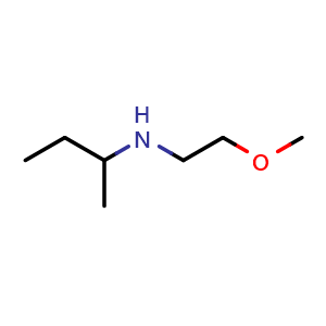 Chemical structure of Butan-2-yl(2-methoxyethyl)amine , CAS 1019499-98-9, AChemBlock Y224171
