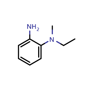 Chemical structure of N1-ethyl-N1-methyl-1,2-Benzenediamine , CAS 28458-64-2, AChemBlock Y224172