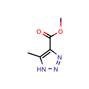 Chemical structure of Methyl 5-methyl-1H-1,2,3-triazole-4-carboxylate , CAS 60419-70-7, AChemBlock Y224173