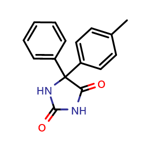 Chemical structure of 5-(4-Methylphenyl)-5-phenylhydantoin , CAS 51169-17-6, AChemBlock Y224175