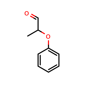 Chemical structure of 2-phenoxy-propanal , CAS 52687-81-7, AChemBlock Y224179