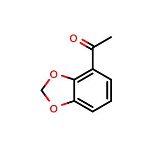Chemical structure of 1-(1,3-benzodioxol-4-yl)-Ethanone , CAS 33842-14-7, AChemBlock Y224188