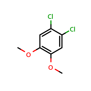 Chemical structure of Benzene,1,2-dichloro-4,5-dimethoxy- , CAS 2772-46-5, AChemBlock Y224189