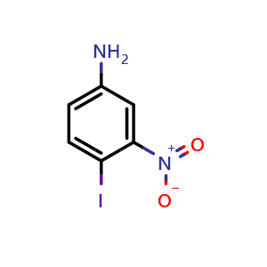 Chemical structure of 4-iodo-3-nitro-benzenamine , CAS 105752-04-3, AChemBlock Y224201