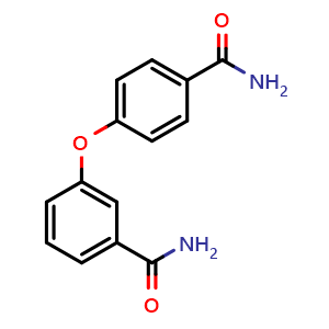 Chemical structure of 3-(4-carbamoylphenoxy)benzamide , CAS 2225800-19-9, AChemBlock Y224205