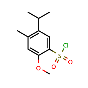 Chemical structure of 5-Isopropyl-2-methoxy-4-methylbenzene-1-sulfonyl chloride , CAS 1216272-28-4, AChemBlock Y224207