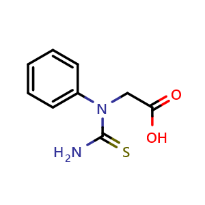 Chemical structure of N-Phenylthioureidoacetic acid , CAS 2215-20-5, AChemBlock Y224233