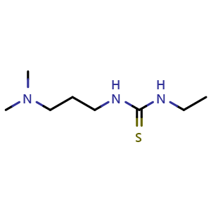 Chemical structure of 1-(3-(Dimethylamino)propyl)-3-ethy lthiourea , CAS 35542-99-5, AChemBlock Y224265