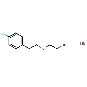 Chemical structure of 2-bromo-N-(4-chlorophenethyl)ethan-1-amine hydrobromide , CAS 40584-11-0, AChemBlock Y224269