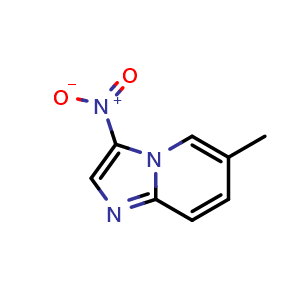 Chemical structure of 6-Methyl-3-nitroimidazo[1,2-a]pyridine , CAS 67625-28-9, AChemBlock Y224292