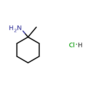 Chemical structure of 1-methyl-cyclohexylamine hydrochloride , CAS 89854-70-6, AChemBlock Y224313