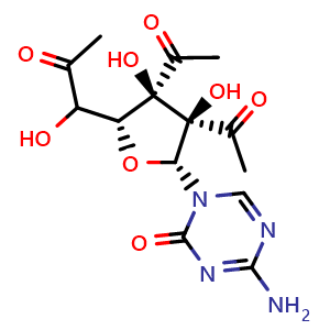 Chemical structure of 2',3',5'-triacetyl-5-Azacytidine , CAS 10302-78-0, AChemBlock Y224314