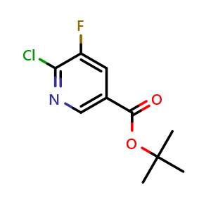 Chemical structure of tert-butyl 6-chloro-5-fluoronicotinate , CAS 2384373-76-4, AChemBlock Y224382