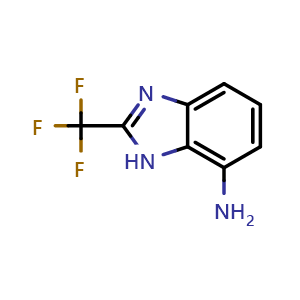 Chemical structure of 2-(trifluoromethyl)-1H-benzo[d]imidazol-7-amine , CAS 189045-18-9, AChemBlock Y224407