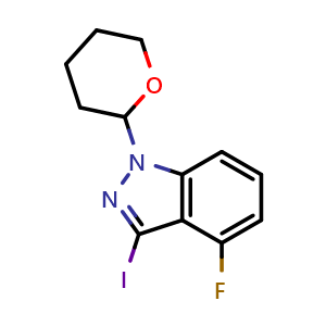4-fluoro-3-iodo-1-(tetrahydro-2H-pyran-2-yl)-1H-indazole