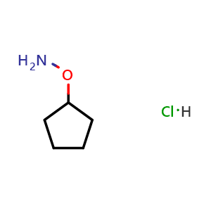 Chemical structure of O-cyclopentylhydroxylamine hydrochloride , CAS 52189-22-7, AChemBlock Y224447