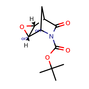 Chemical structure of exo-tert-butyl 7-oxo-3-oxa-6-azatricyclo[3.2.1.02,4]octane-6-carboxylate , CAS 189098-25-7, AChemBlock Y224467
