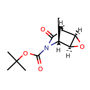 Chemical structure of (1S,2R,4S,5R)-tert-butyl 7-oxo-3-oxa-6-azatricyclo[3.2.1.02,4]octane-6-carboxylate , CAS 244057-70-3, AChemBlock Y224468
