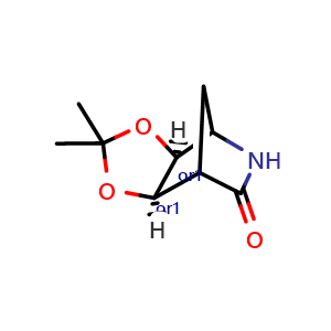 Chemical structure of exo-2,2-dimethyltetrahydro-4,7-methano[1,3]dioxolo[4,5-c]pyridin-6(3aH)-one , CAS 127061-47-6, AChemBlock Y224471