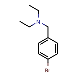 Chemical structure of 4-(Diethylaminomethyl)-bromobenzene , CAS 4885-19-2, AChemBlock Y224497