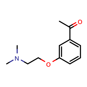 Chemical structure of 1-[3-(2-Dimethylamino-ethoxy)-phenyl]-ethanone , CAS 628305-90-8, AChemBlock Y224501