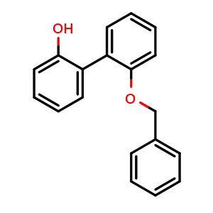 Chemical structure of 2'-(benzyloxy)-[1,1'-biphenyl]-2-ol , CAS 201405-69-8, AChemBlock Y224526
