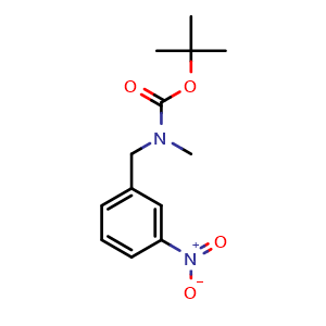 Chemical structure of tert-butyl methyl(3-nitrobenzyl)carbamate , CAS 180002-02-2, AChemBlock Y224527