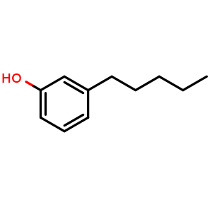Chemical structure of 3-Pentyl-phenol , CAS 20056-66-0, AChemBlock Y224535