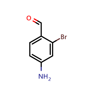 Chemical structure of 4-Amino-2-bromobenzaldehyde , CAS 655248-57-0, AChemBlock Y224539