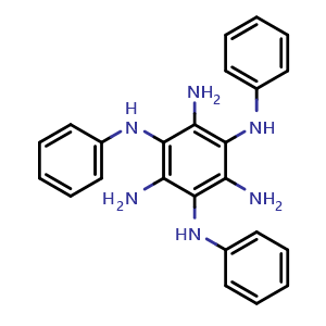 Chemical structure of N1,N3,N5-Triphenylbenzene-1,2,3,4,5,6-hexaamine , CAS 1910120-81-8, AChemBlock Y224546