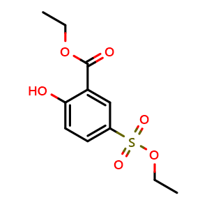 Chemical structure of ethyl 5-(ethoxysulfonyl)-2-hydroxybenzoate , CAS 83957-17-9, AChemBlock Y224551