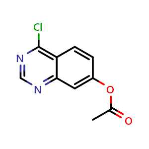 Chemical structure of 7-Acetoxy-4-chloroquinazoline , CAS 179246-12-9, AChemBlock Y224580