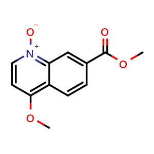 Chemical structure of 4-Methoxy-7-(methoxycarbonyl)quinoline 1-oxide , CAS 2842029-91-6, AChemBlock Y224616