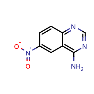 Chemical structure of 6-nitroquinazolin-4-amine , CAS 49675-68-5, AChemBlock Y224619