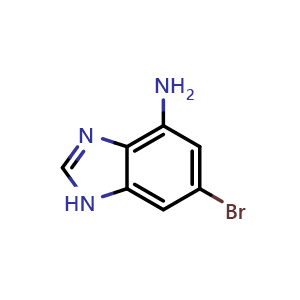 Chemical structure of 6-bromo-1H-benzo[d]imidazol-4-amine , CAS 1360899-50-8, AChemBlock Y224635