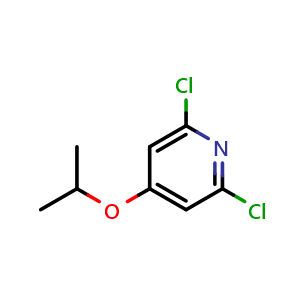 Chemical structure of 2,6-Dichloro-4-isopropoxy-pyridine , CAS 1379357-02-4, AChemBlock Y224701