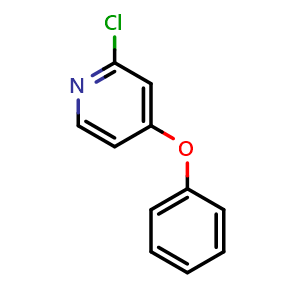 Chemical structure of 2-Chloro-4-phenoxy-pyridine , CAS 334010-49-0, AChemBlock Y224702