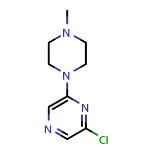 Chemical structure of 6'-Chloro-4-methyl-3,4,5,6-tetrahydro-2H-[1,2']bipyrazinyl , CAS 61655-77-4, AChemBlock Y224710