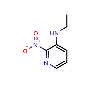 Chemical structure of N-ethyl-2-nitropyridin-3-amine , CAS 438554-16-6, AChemBlock Y224718