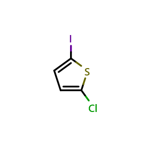 Chemical structure of 2-chloro-5-iodothiophene , CAS 28712-49-4, AChemBlock Y224719
